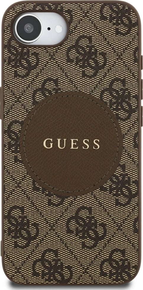 Mbështjellës Guess 4G Circle Classic Logo MagSafe për iPhone 16e, Kafe Mbështjellës Guess 4G Circle Classic Logo MagSafe për iPhone 16e, Kafe