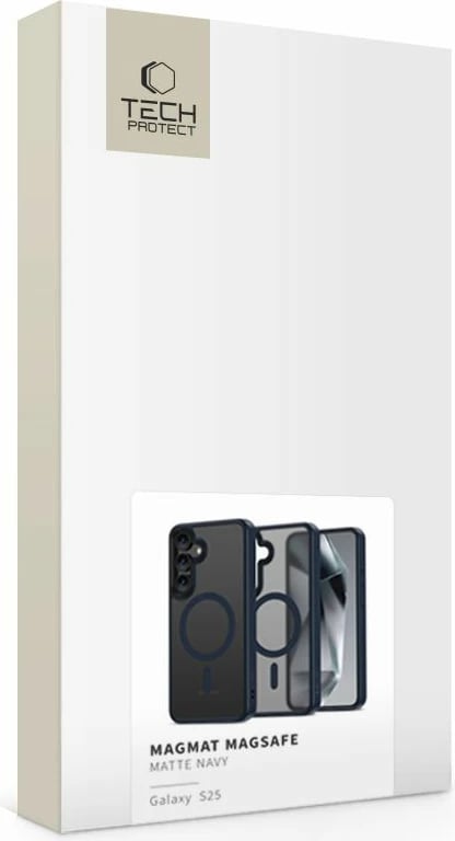 Mbështjellës Tech-Protect MagMat MagSafe për Samsung Galaxy S25, Transparent Blu
