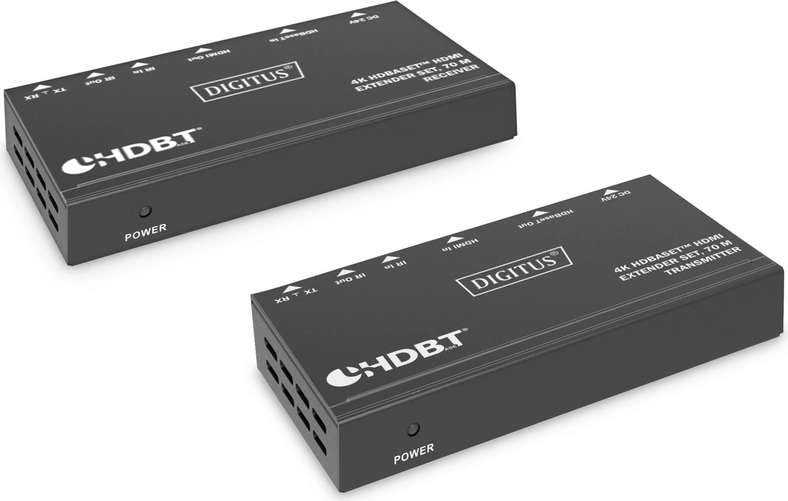 Set HDMI Extender Digitus 4K HDBaseT, 70m, AV transmetues & pranues, i zi