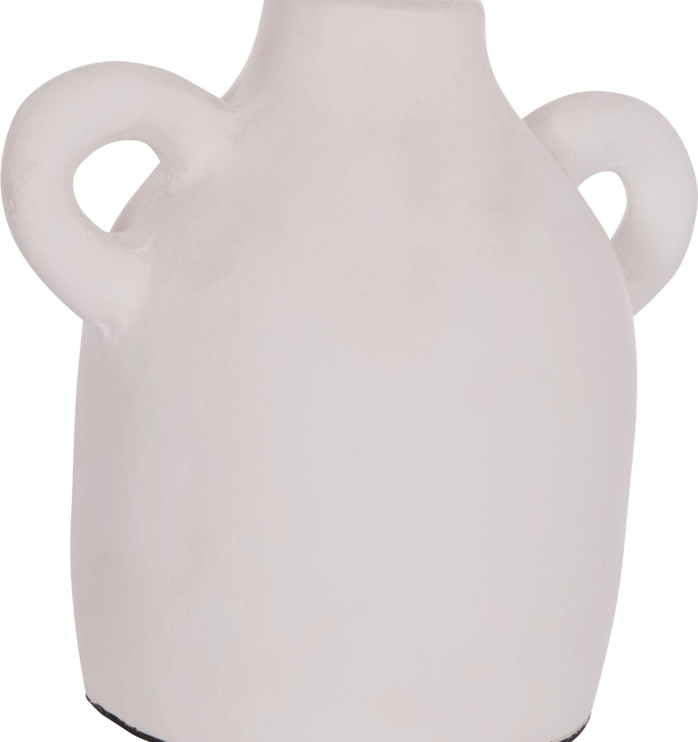 Vazo dekorative CLAYVON, terrakotë, ngjyrë e bardhë, 20x12x19cm