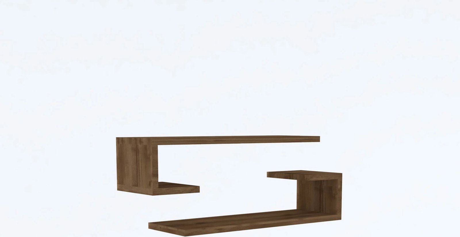 Raft muri Hanah Home, Eldo, ngjyrë arre (2 copë)