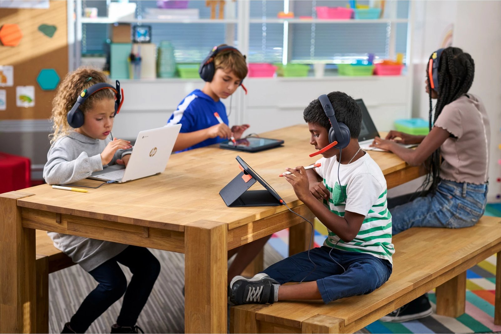 Kufje Logitech Zone Learn, USB Type-C, për fëmijë, ngjyrë blu
