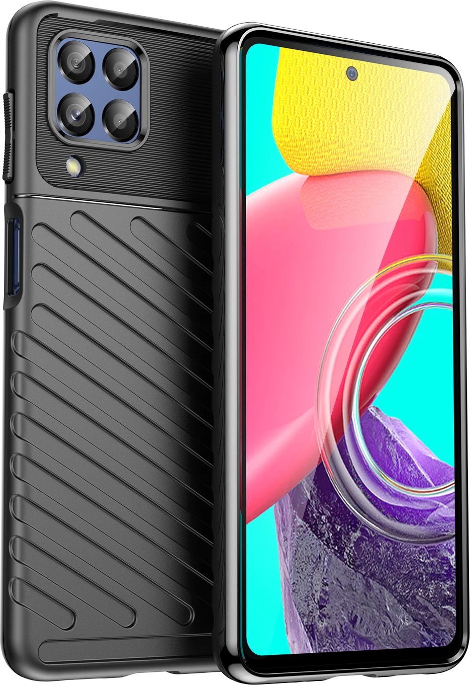 Mbështjellës Hurtel Thunder Case për Samsung Galaxy M53 5G, i zi