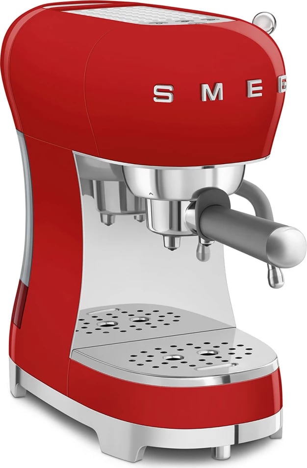Makiato Kafeje SMEG 50´STYLE në ngjyrë të kuqe