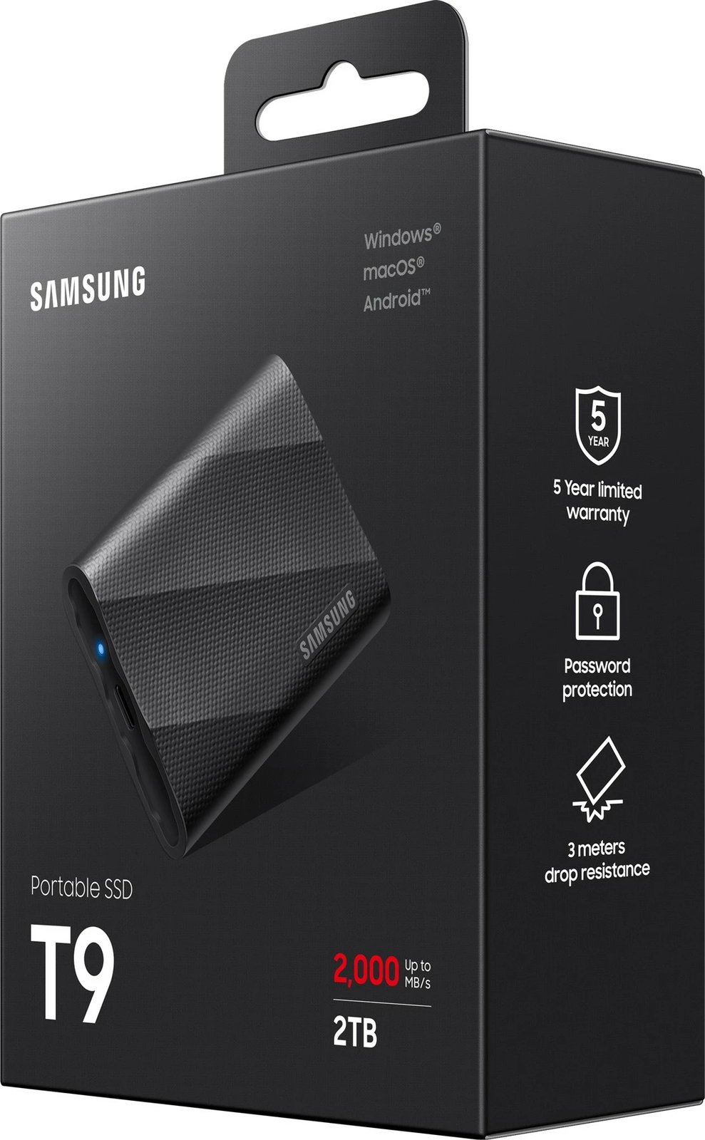 SSD Samsung MU-PG2T0B, 2 TB, USB Type-C, 3.2 Gen 2, e zezë SSD Samsung MU-PG2T0B, 2 TB, USB Type-C, 3.2 Gen 2, e zezë