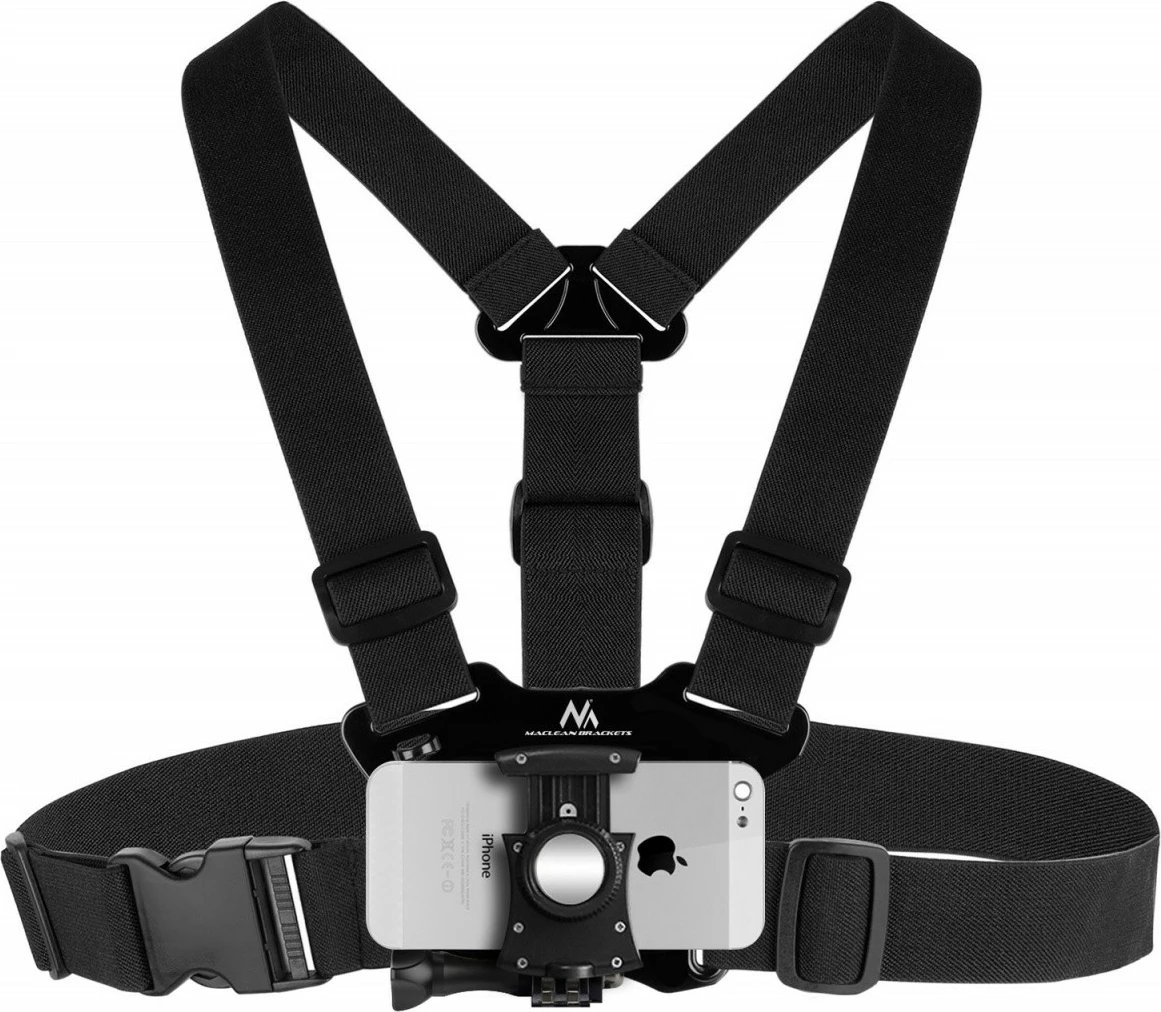 Rrip sportiv Maclean MC-773 për telefon, kamera, GoPro, i zi