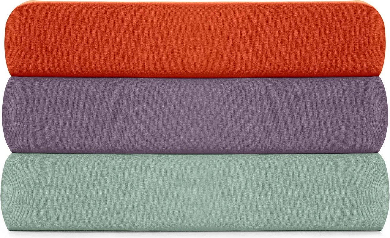 Çarçaf i shtrirë Double XL, pambuk ranforce, ngjyrë dusty rose, 140x200+30cm