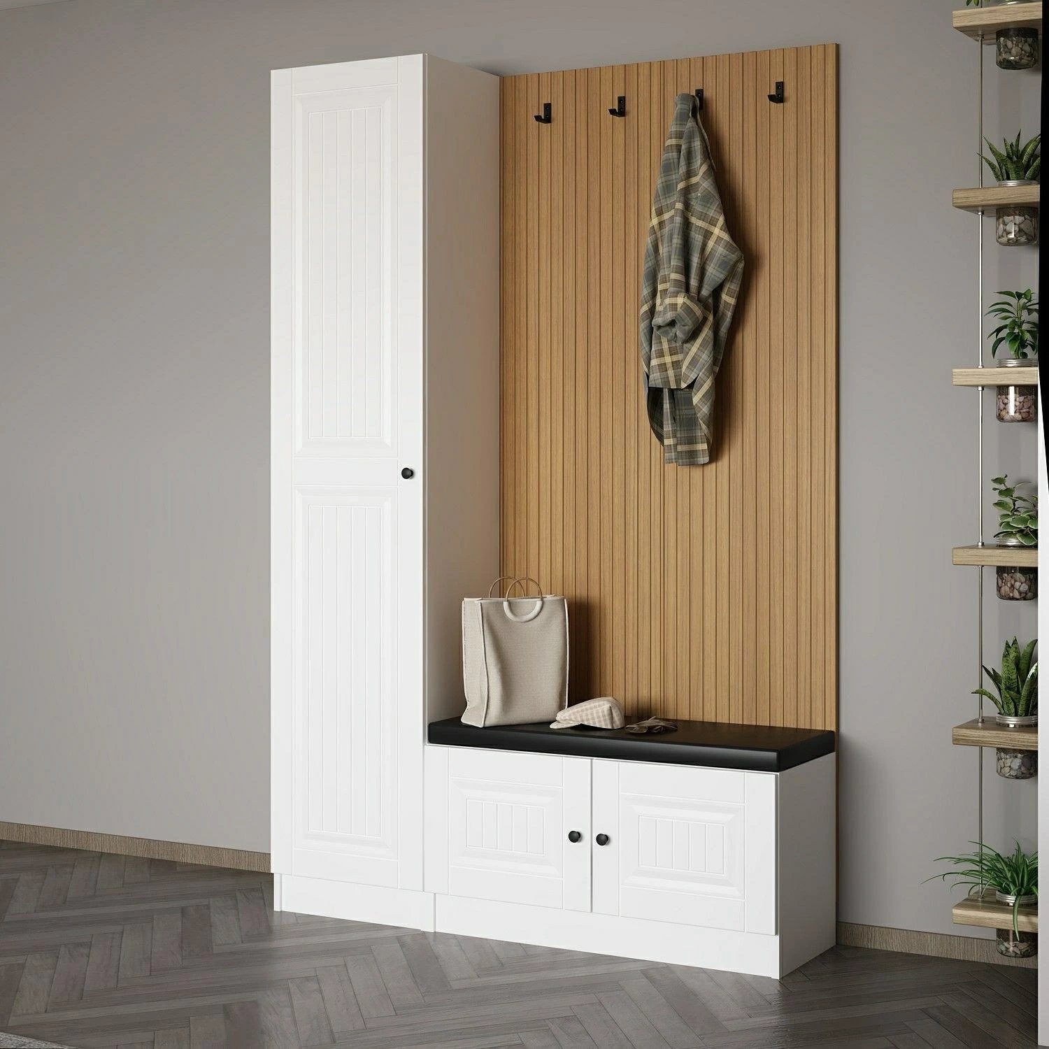 Stendë korridori Skye Decor, ngjyrë e bardhë, Noah - 8318, 135x210x35cm