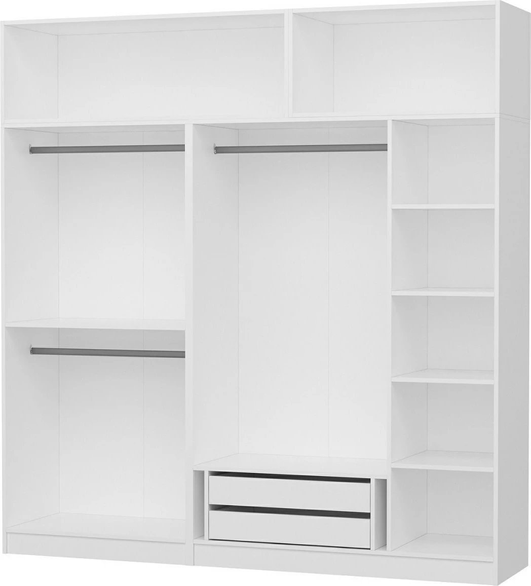 Dollap për rroba, ngjyrë e bardhë, Skye Decor, Kale - 3930, 225x255x52 cm