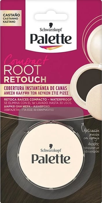 Pudër për rrënjë flokësh Schwarzkopf Palette Compact Root Retouch unisex kafe