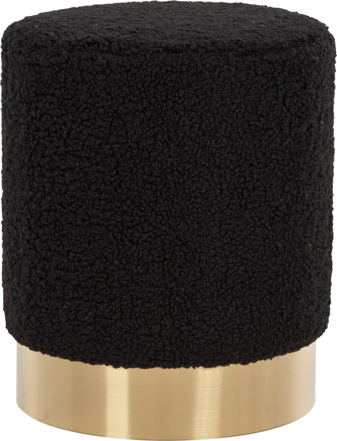 Karrige për bar LEVY FH8408.24, pëlhurë boucle, bazë e artë, Φ35x42H cm