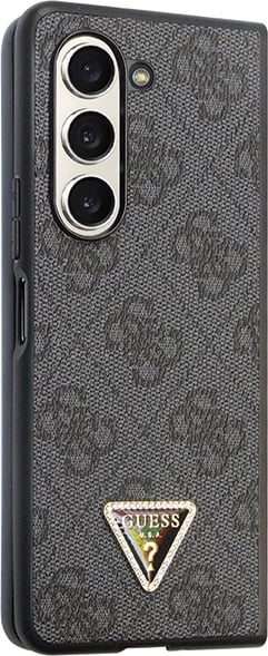 Mbështjellës Guess Leather 4G Diamond Triangle për Samsung Galaxy Z Fold 5, i zi