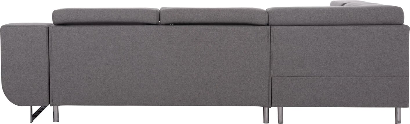 Kënd-sofë me hapësirë për depo, Encore FH3301.01L, material gri, 285x205x90cm