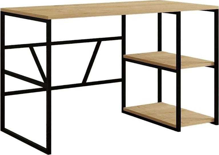 Tavolinë studimi Hanah Home, ngjyrë Sapphire Oak, me rafte