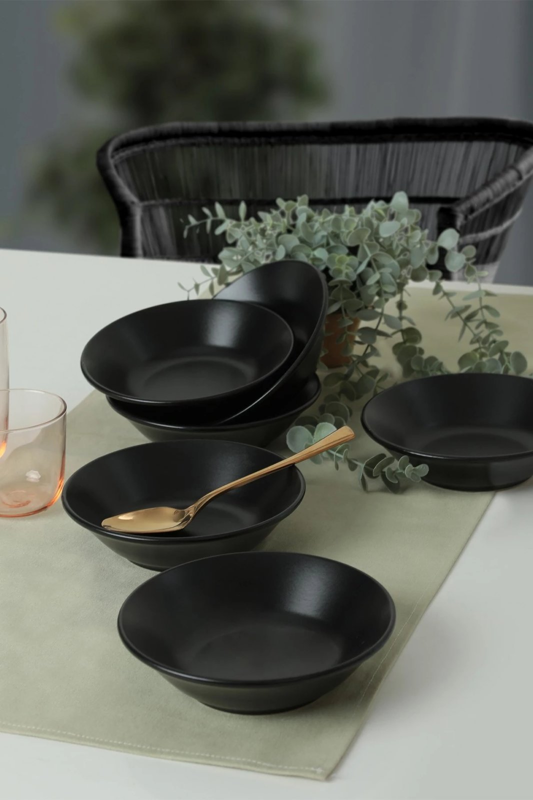 Set pjatash (6 copë), Hermia Concept, ST042306F956A000000MACD700, ngjyrë e zezë