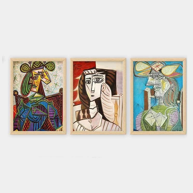 Pikturë dekorative me kornizë (3 copë), Wallity, 3NTC_UNPP30_3545