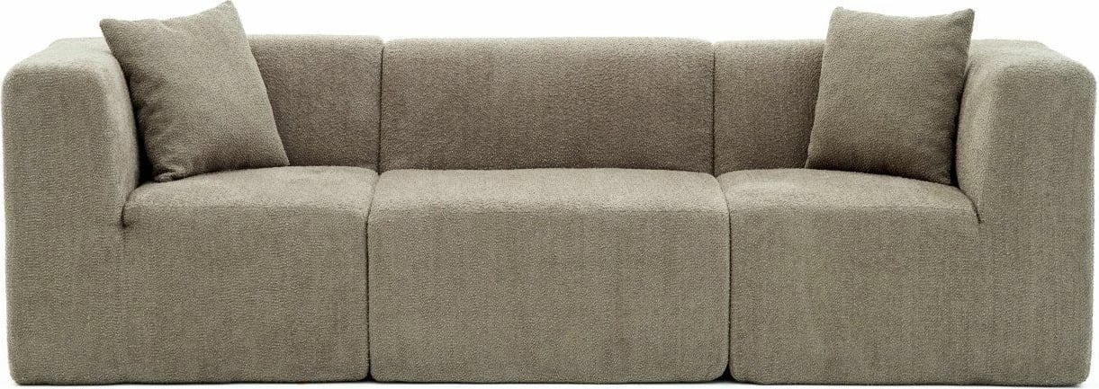Divan treshe, ngjyrë gri, Atelier del Sofa, 3 pjesë