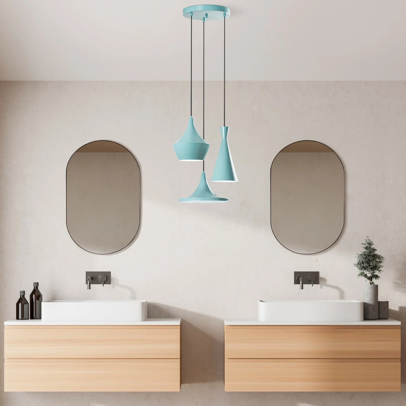 Llambë tavani Opviq Tom, ngjyrë turquoise, 3 pjesë