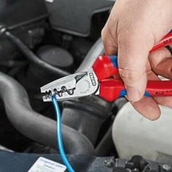 Vegël krimpimi Knipex KP-9771180, 180mm, dorezë e kuqe