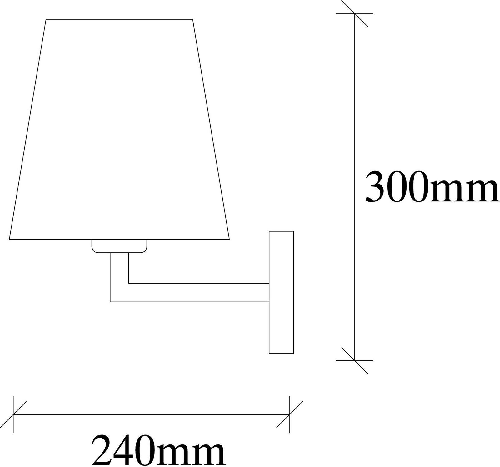 Llambë muri Opviq, Profil - 4658, ngjyrë e zezë Llambë muri Opviq, Profil - 4658, ngjyrë e zezë
