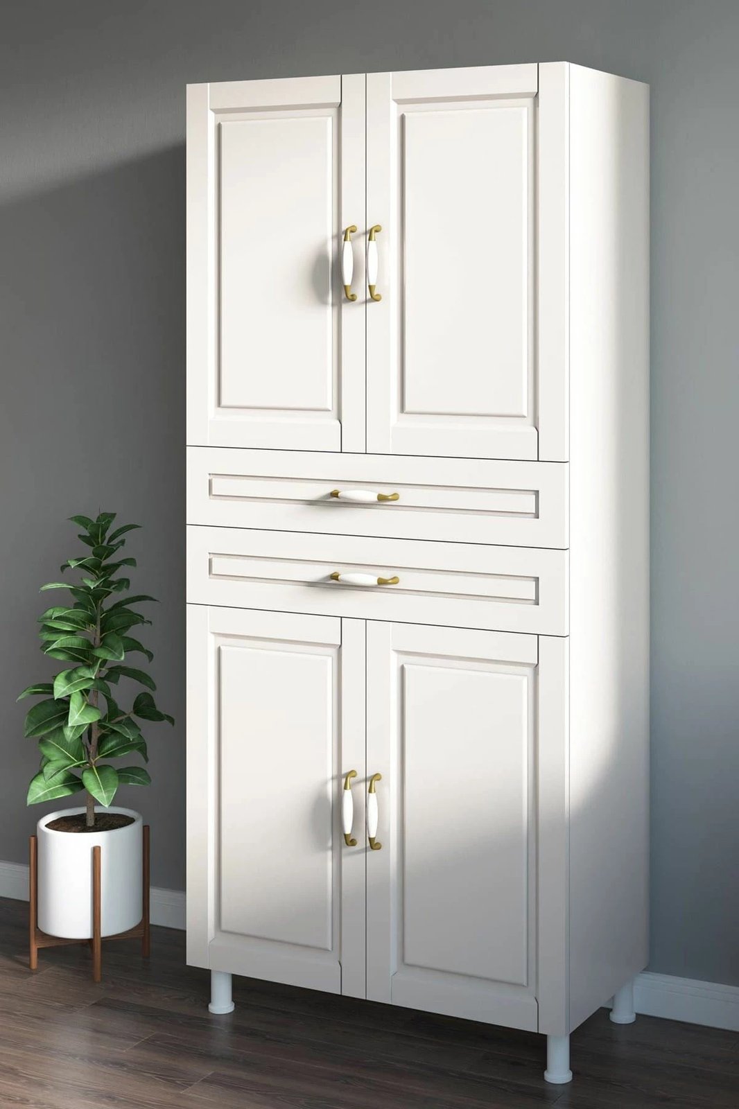 Dollap multifunksional, ngjyrë e bardhë mat, Skye Decor, Rb-057