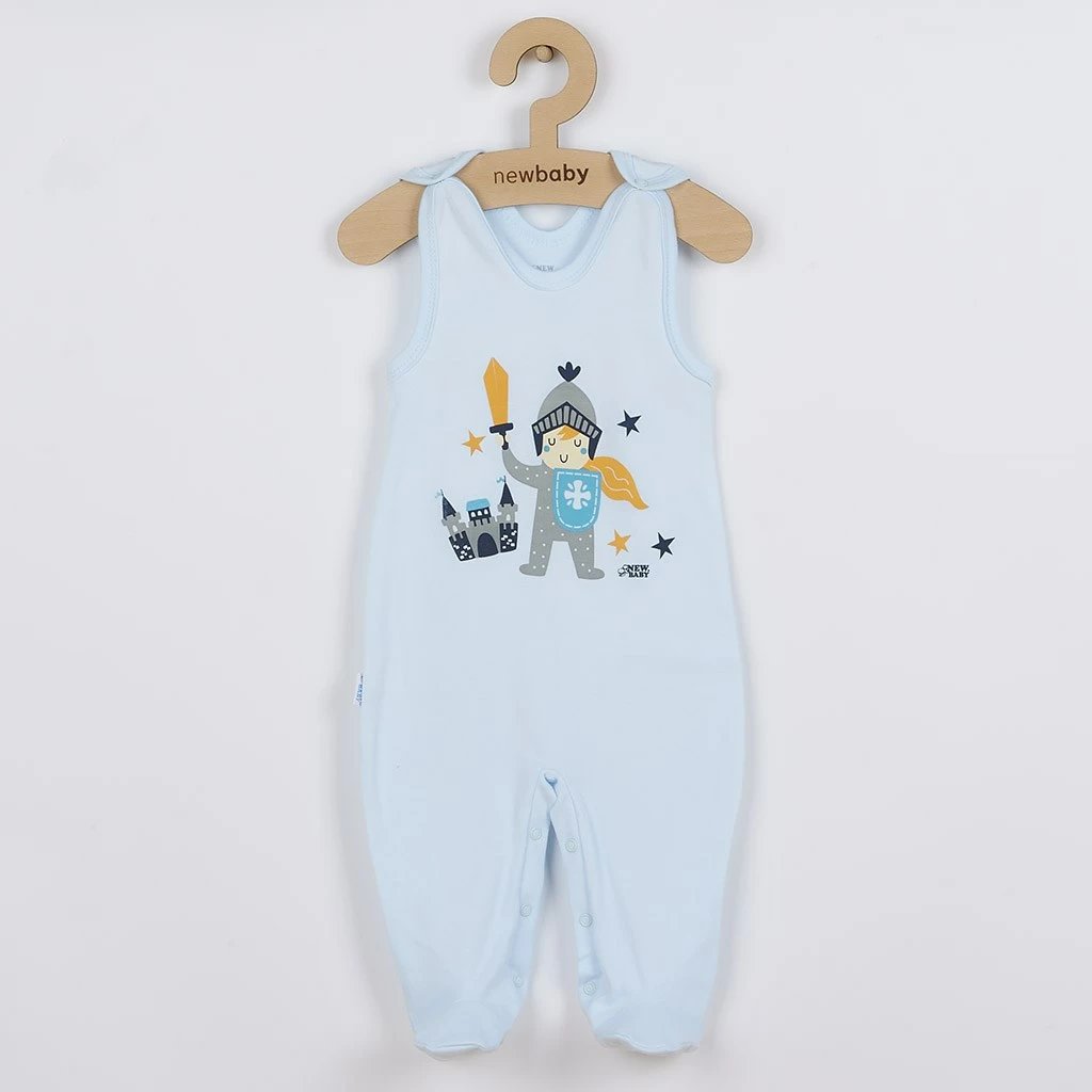 Set 2-pjesësh foshnje New Baby Knight, pambuk 100%, madhësi 80 (9-12m), blu