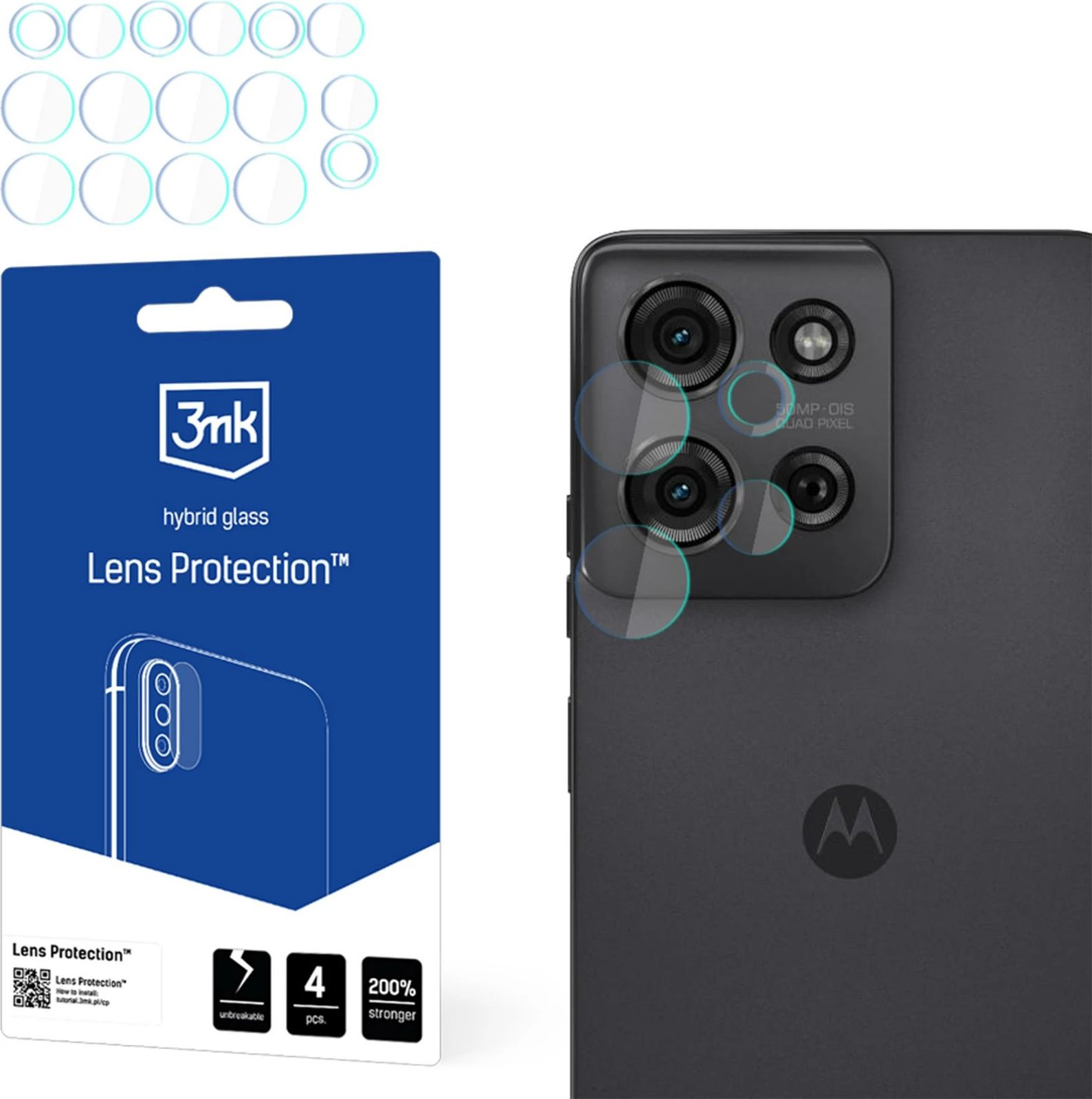 Xham hibrid mbrojtës për kamerë 3mk Protection për Motorola Moto G75