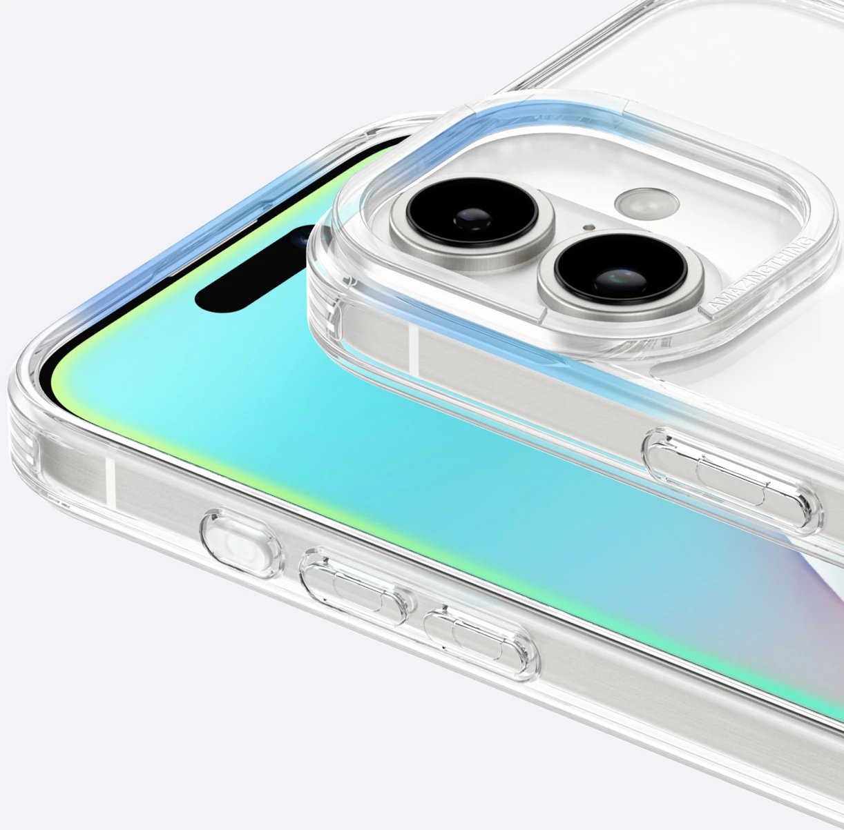 Mbështjellës AmazingThing Minimal Mag me unazë magnetike për iPhone 16 Plus, Transparent