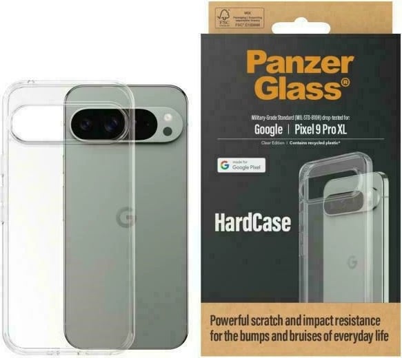 Mbështjellës PanzerGlass HardCase për Google Pixel 9 Pro XL, Zi