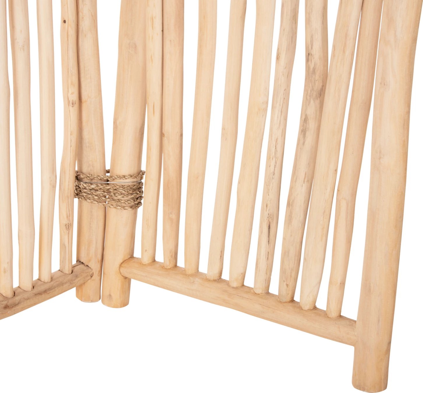 Ndarës dhome me 5 fletë, degë TEAK, ngjyrë natyrale, 216-275x180H cm