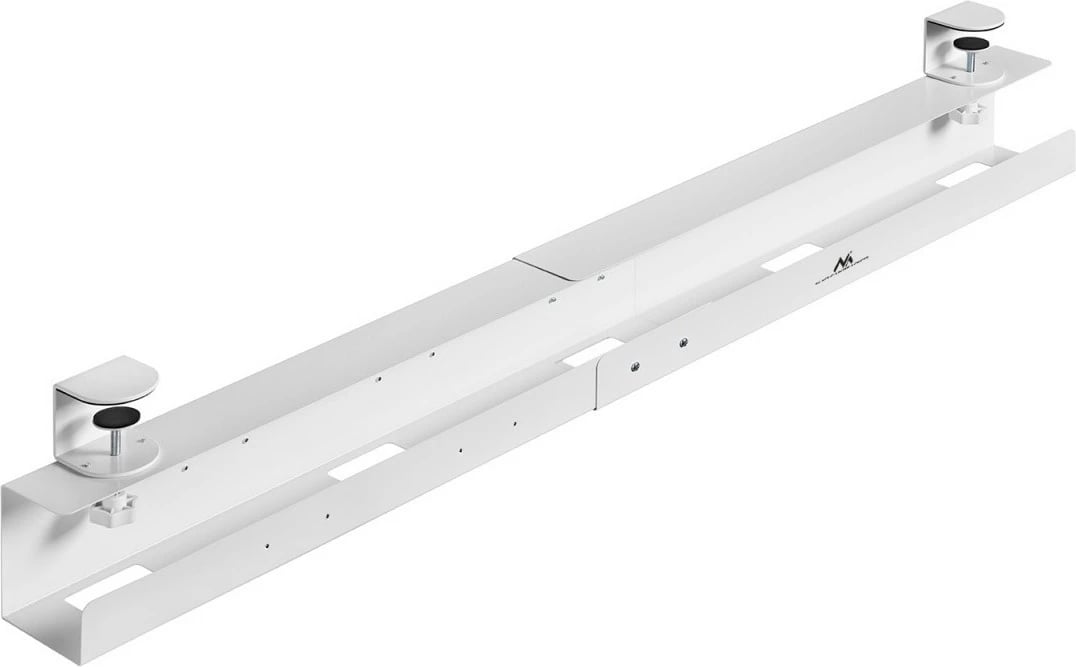 Organizues kabllosh për tavolinë Maclean MC-333, i bardhë, rregullim gjatësi 800/1000/1200 mm, kapacitet 5kg