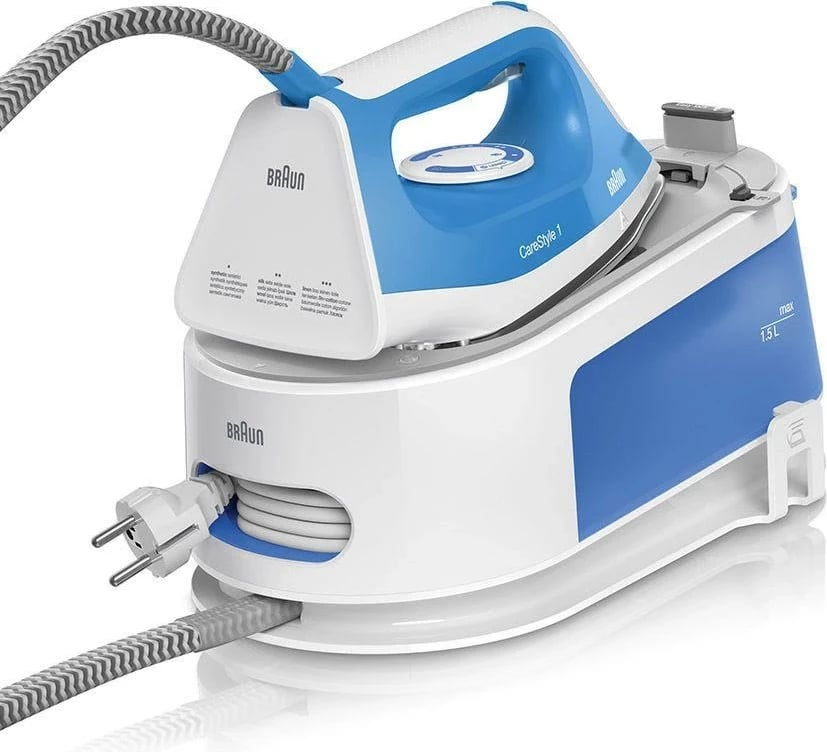 Hekur me kazan Braun 1.5L 2400W bardhë/blu