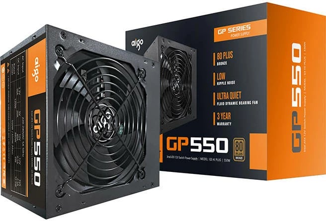 Kasë furnizimi Aigo GP550, 650W, 80 Plus Bronze, e zezë