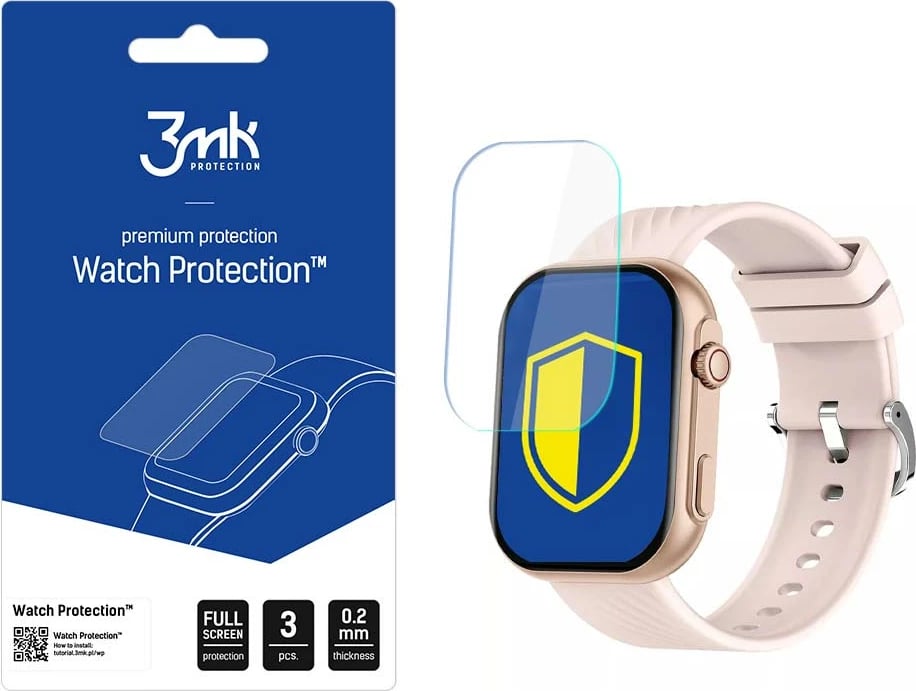 Film mbrojtës për smartwatch 3mk Protection për Manta Revo, 3 copë, 0.2 mm