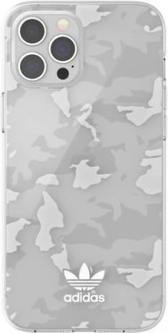 Mbështjellës Adidas OR SnapCase Camo për iPhone 12 Pro Max, transparent/bardhë