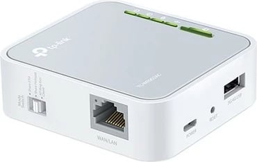 Ruter Wi‑Fi AC750, TP-Link TL-WR902AC, 1x WAN/LAN, USB 2.0, dual-band 2.4/5 GHz, gri/bardhë
