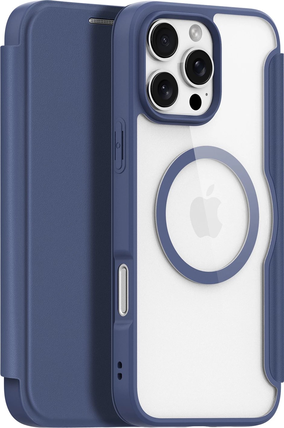 Mbështjellës Dux Ducis Skin X Pro për iPhone 16 Pro Max, MagSafe, me kapak, Kaltër