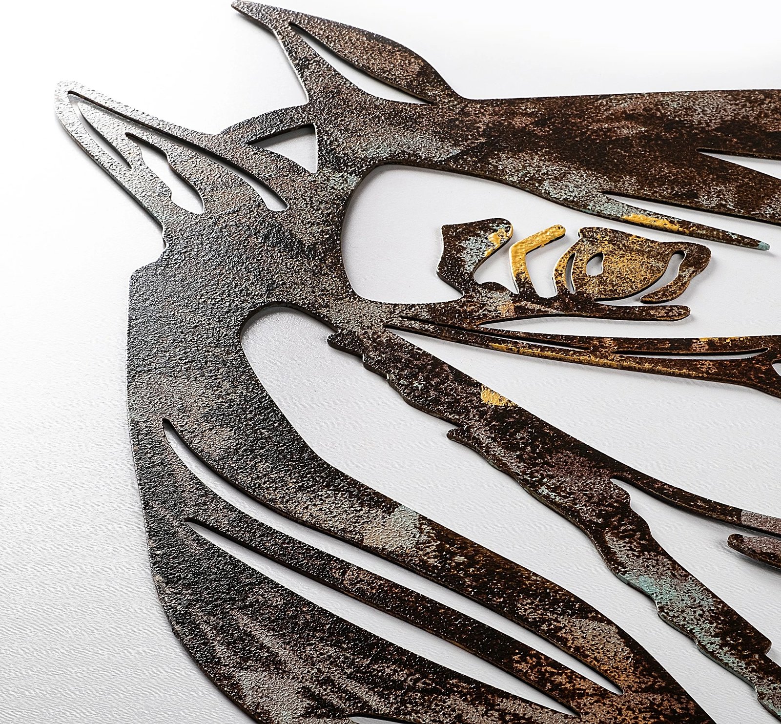 Aksesor dekorativ metalik për mur, Wallity, kalë - 2