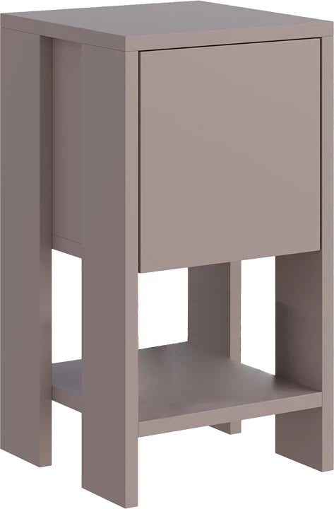 Komodinë Ema, melaminë, ngjyrë moka e çelët, 30x30x55cm