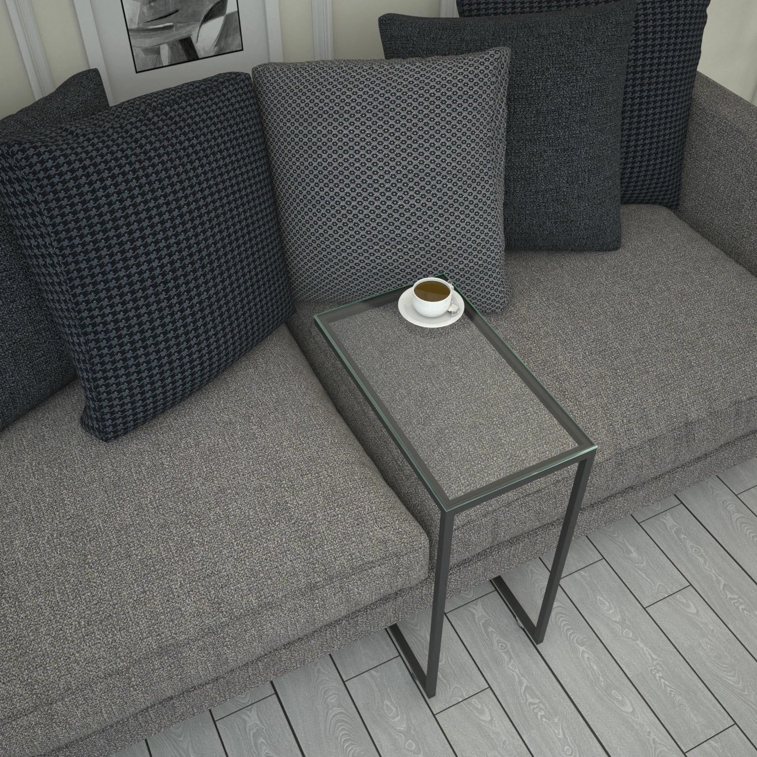 Tavolinë anësore Hanah Home Callen, xham