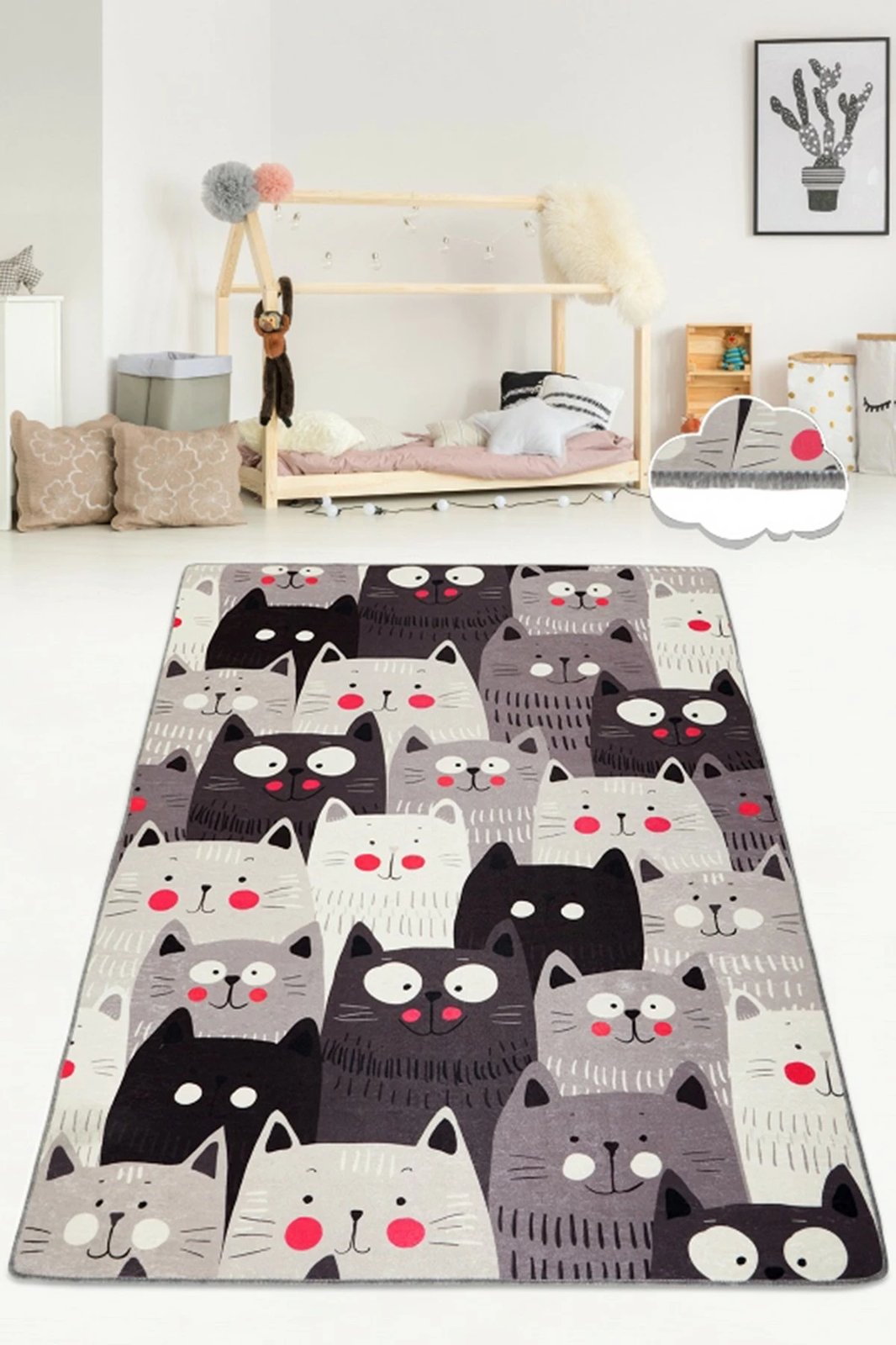 Qilim Conceptum Hypnose, mace, gri, 80x120cm