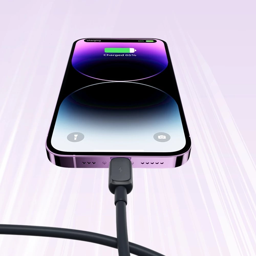 Kabllo Joyroom Multi-Color Series A14, Lightning në USB-A, 2m, 2.4A, e zezë