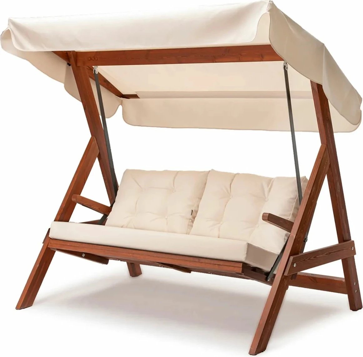 Karrige lëkundëse treshe për kopsht, ngjyrë bezhë, Skye Decor, Paris 2000