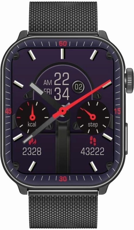 Smartwatch për meshkuj Gravity, portokalli e zezë