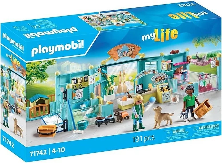 Set figurina Playmobil My Life Animal Hotel 71742, 191 pjesë, shumëngjyrëshe