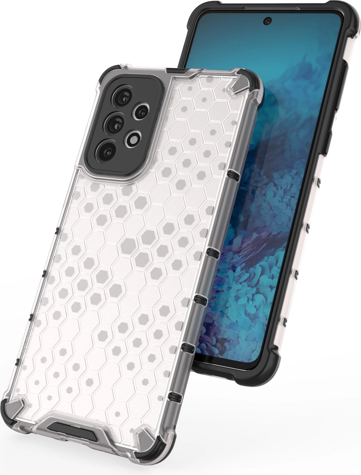 Mbështjellës Hurtel Honeycomb për Samsung Galaxy A73, i zi