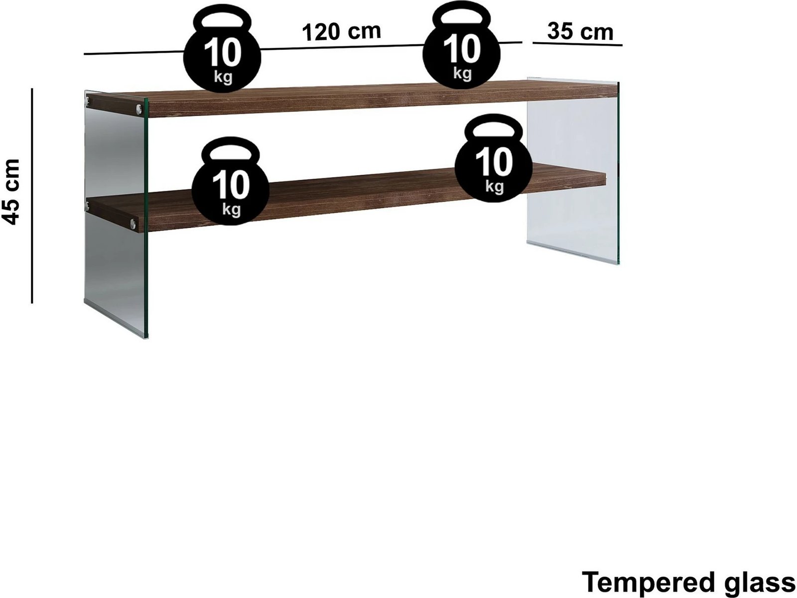 Komodë TV Hanah Home, TV1003, ngjyrë arre, 120x45x35cm