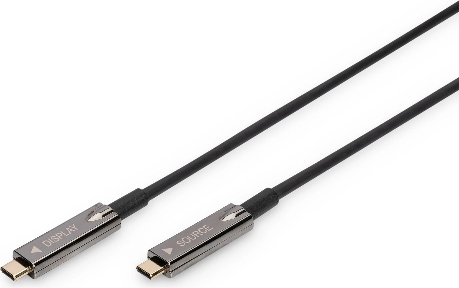 Kabllo USB-C Digitus 4K, 20m, e zezë