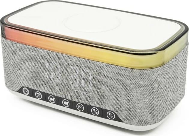 Radiobudilnik Denver FM, Bluetooth, karikim wireless, gri