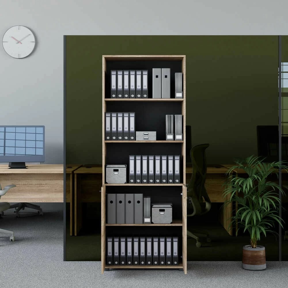 Raft librash Hanah Home, Nkt-552-Tt-1, ngjyrë arre e çelët, 72x187x34cm